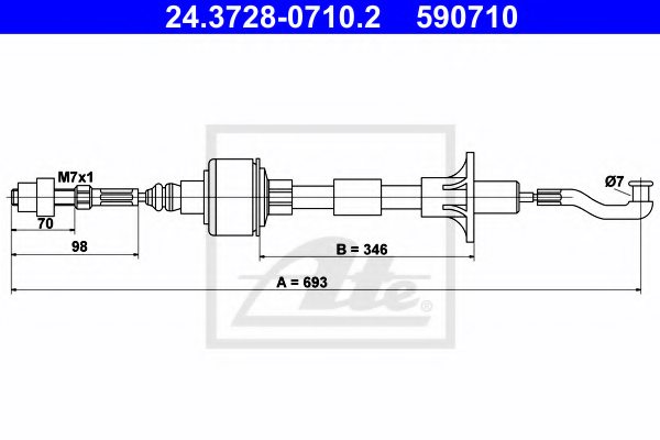 OPEL 6 69 157 Clutch Cable